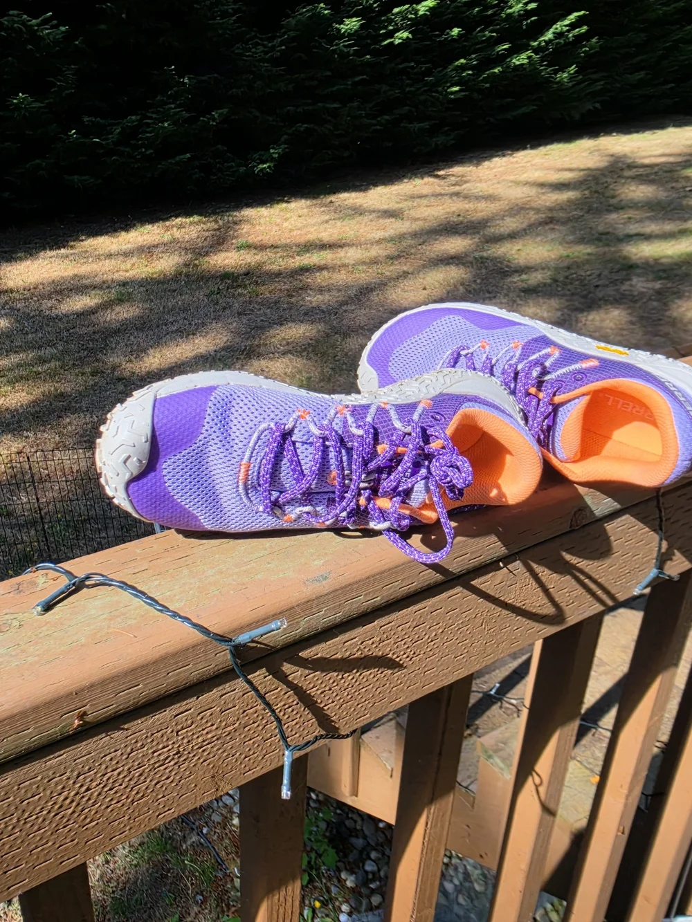 Merrell Women's Lavender Purple & Neon Orange Trail Sneakers